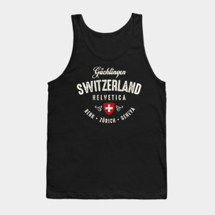 Switzerland Helvetica Bern Zurick Geneva Tank Top